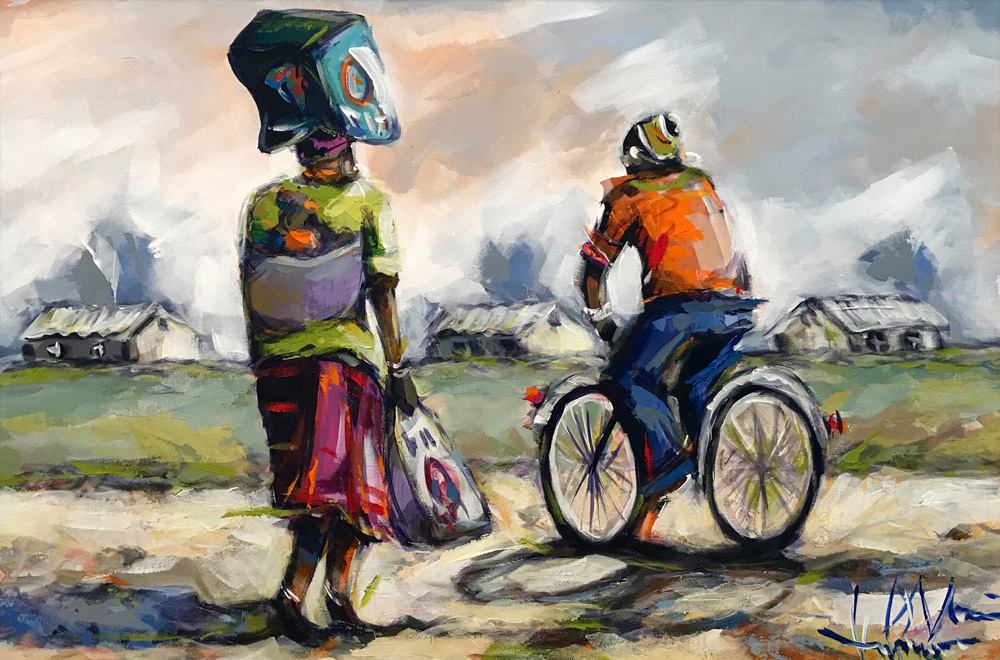 Allen Kupeta - Rural Scenes (900 x 600) (SOLD) - Lonehill Art Gallery